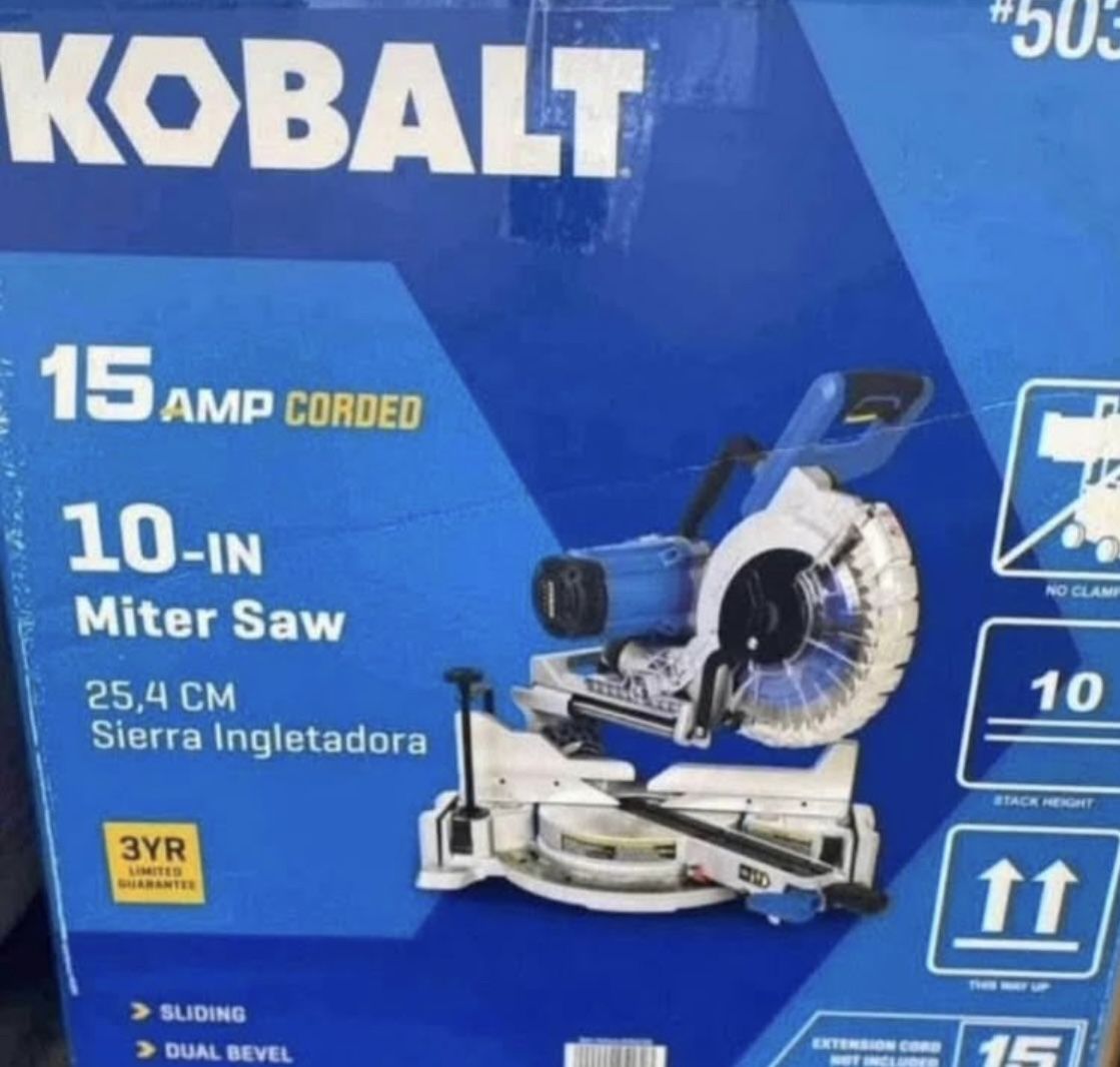 Kobalt 10-in 15-Amp Dual Bevel Sliding Compound Corded Miter Saw