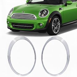 Mini Cooper Left+Right Chrome Headlight Headlight Trim Rin  R55 R56 2007-2015