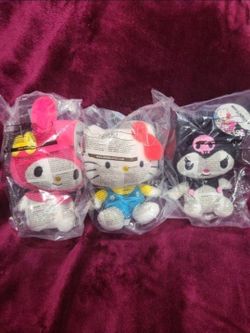 Sanrio Hello Kitty, My Melody, Kuromi Plush 8"-10" Tall NWT (Read Description)