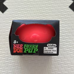 NEW Schylling NeeDoh Funky Pup Neon Pink Fidget Toy NIB