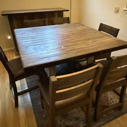 Counter-Height Table + Matching Bar — $500 for the Set!