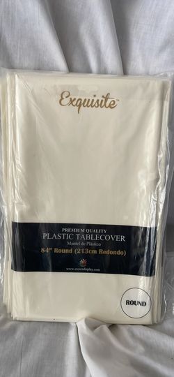 New 8 Exquisite Plastic Round Table Cloths