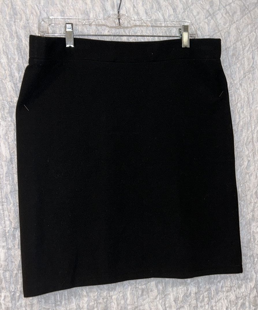 J. Jill: Black Stretch Pencil Skirt, Size: Medium