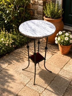 Vintage plant stand marble top