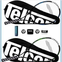 Teloon Tennis Rackets for Adults 2pcs Recreational 27 inch Tennis Racquet Unisex