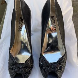 Michael Kors Black Peep Toe Heels size 7