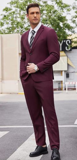 Burgundy Men’s Suit 