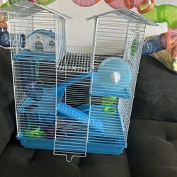 Blue Hamster Cage