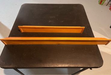 Wooden Wall Picture Ledge Shelves Set of 2