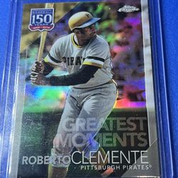 2019 topps chrome greatest moments roberto clemente #150c-15