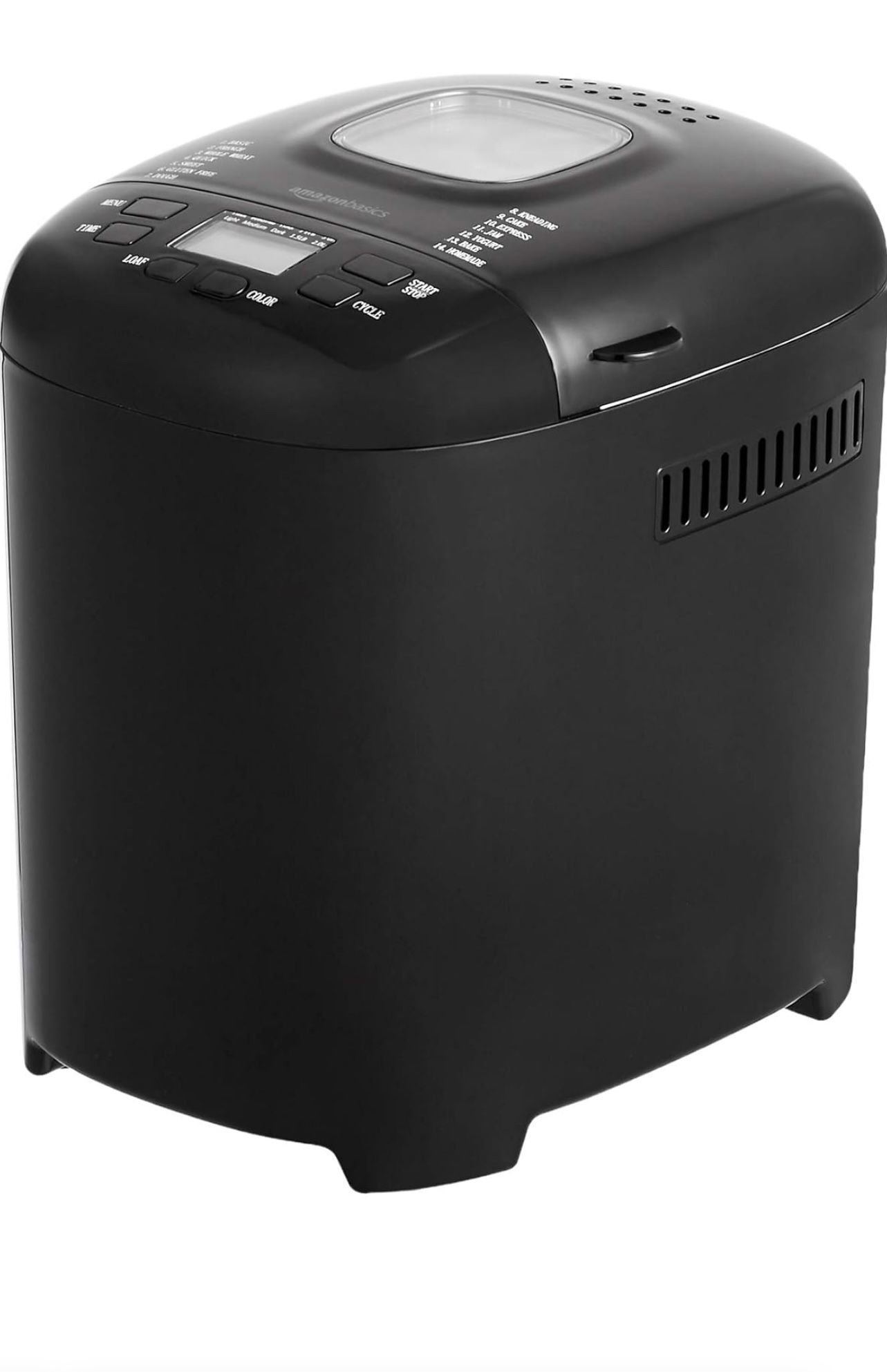 Amazon Basics 2 Pound Non-Stick Bread Making Machine, Black