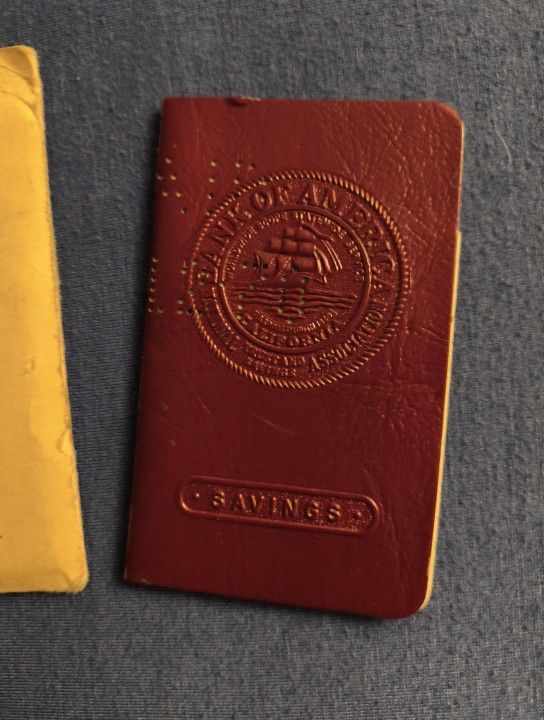Vintage 1955 Bank of America Savings Passbook S.F. Branch