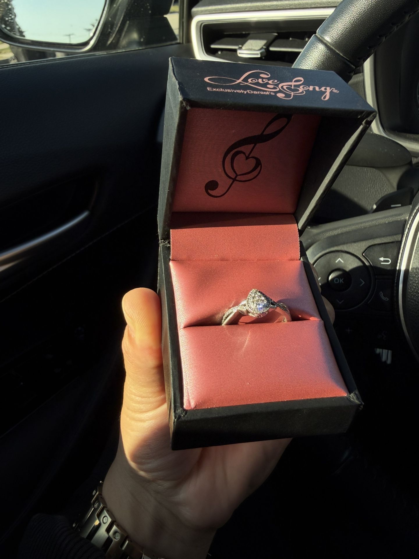 LOVESONG 1/5 CTW NATURAL DIAMOND PROMISE RING IN STERLING SILVER