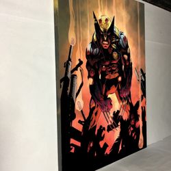 Canvas wall decoration 30”x42”. Brand new we can make it in different sizes, from 4.5”x4.5” to 30”x66”, Wood frame and sprayed with glossy clear coat
