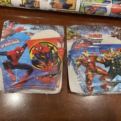 Spiderman Gift Wrapping Paper and Party Favor Boxes
