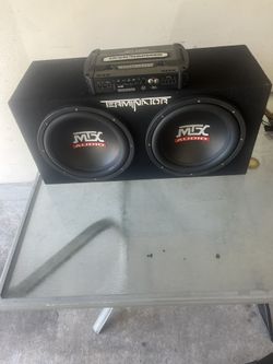 12” Mtx Audio Subwoofers And 600 Watt Mtx hammer Jack Amp 