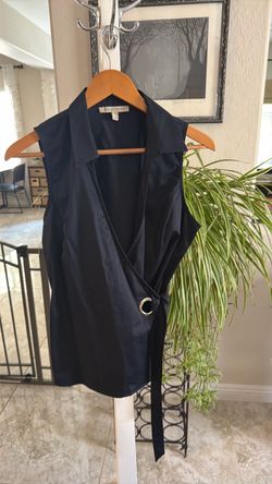 Ladies black wrap top