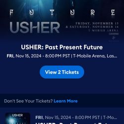 2 Usher Tix Floor Seats  Nov 15 8pm