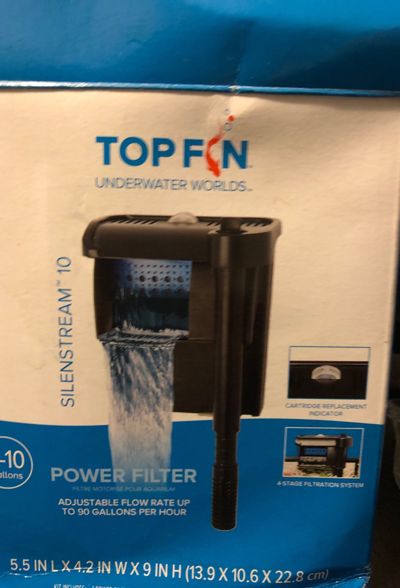 Top fin 10 gallon fish tank filter
