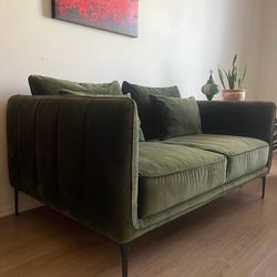 60” Rae Upholstered Loveseat & Armchair