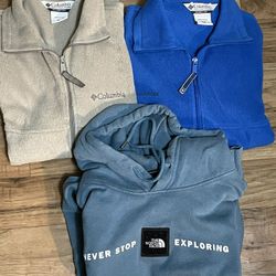 3 Men’s jackets - 1 North Face & 2 Columbia 