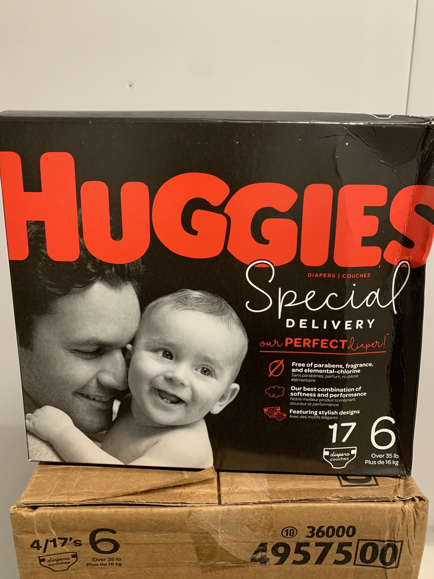 HUGGIES Special Delivery Hypoallergenic Baby Diapers, Size 6, 17 Count