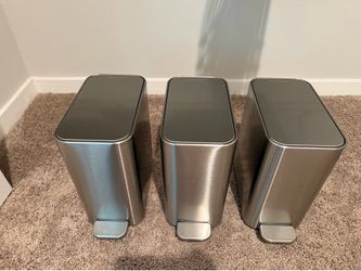 (3) simplehuman 5L Slim Bathroom Trash Can