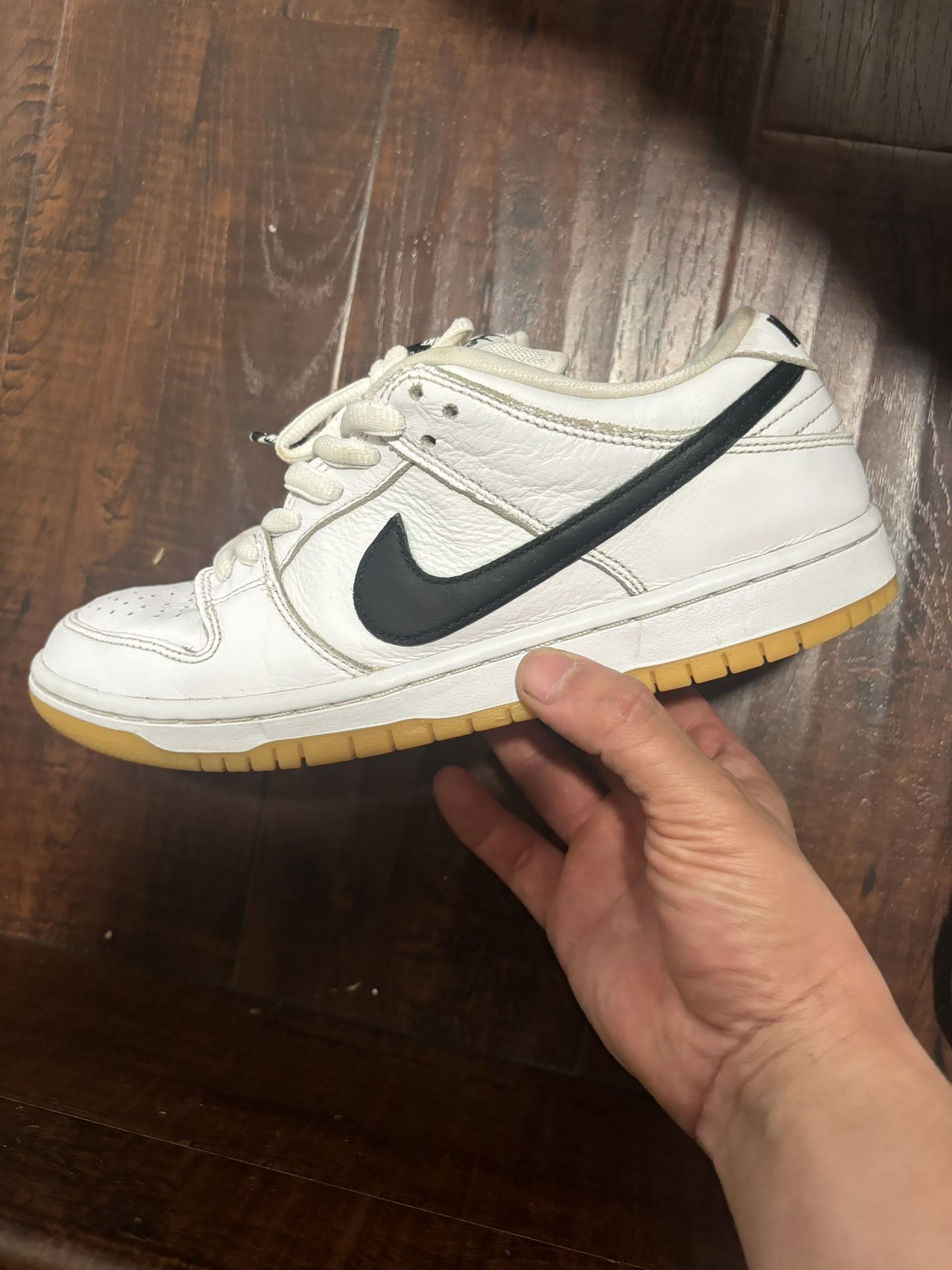 Nike SB Dunk Low Pro White Gum Size 7.5