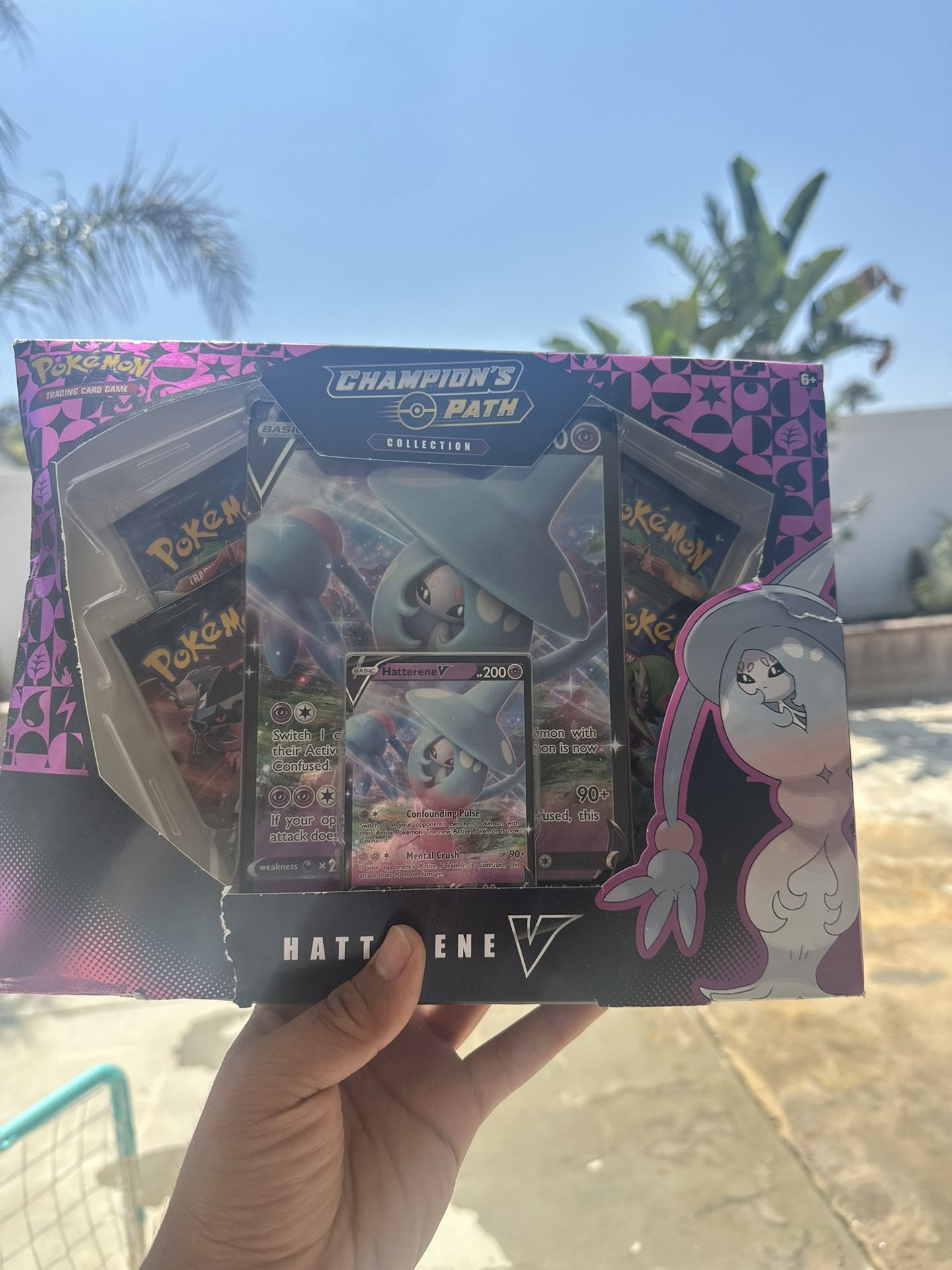 Pokemon TCG: Champion’s Path Hatterene V Box - Factory Sealed! (damaged Box)