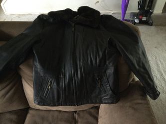 Brown leather jacket medium