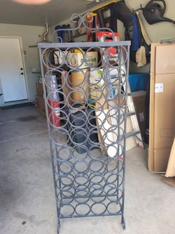 Large Wrought Iron Wine Rack