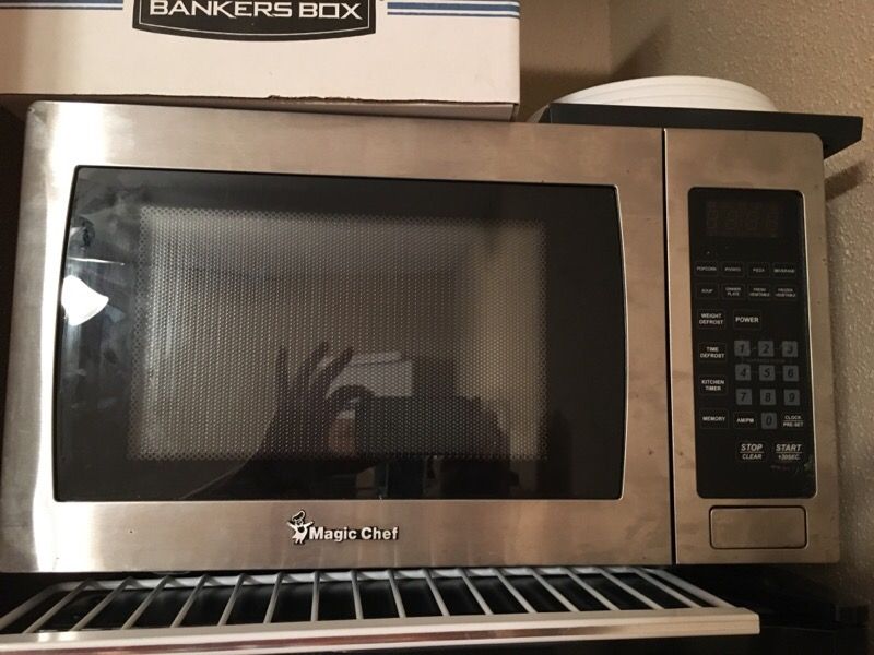 Chrome Microwave. Magic Chef.
