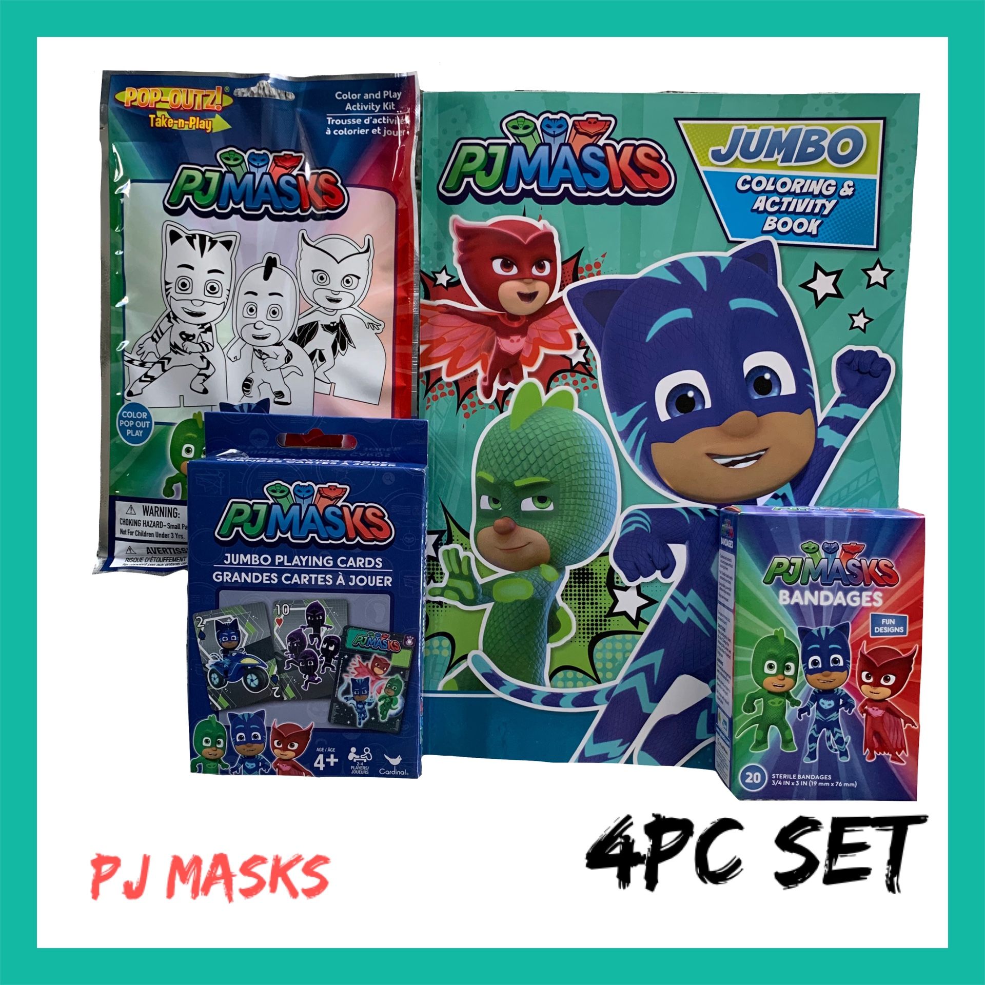 NWT Boys PJ Masks 4pc Gift Set