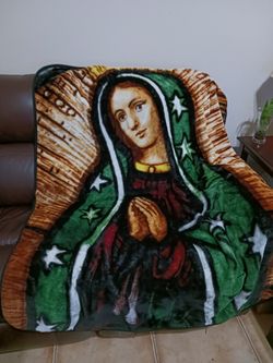 Blessed Mary Plush Throw
