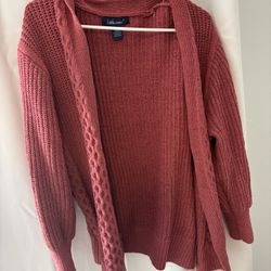 Lark+Grey pink knit Cardigan