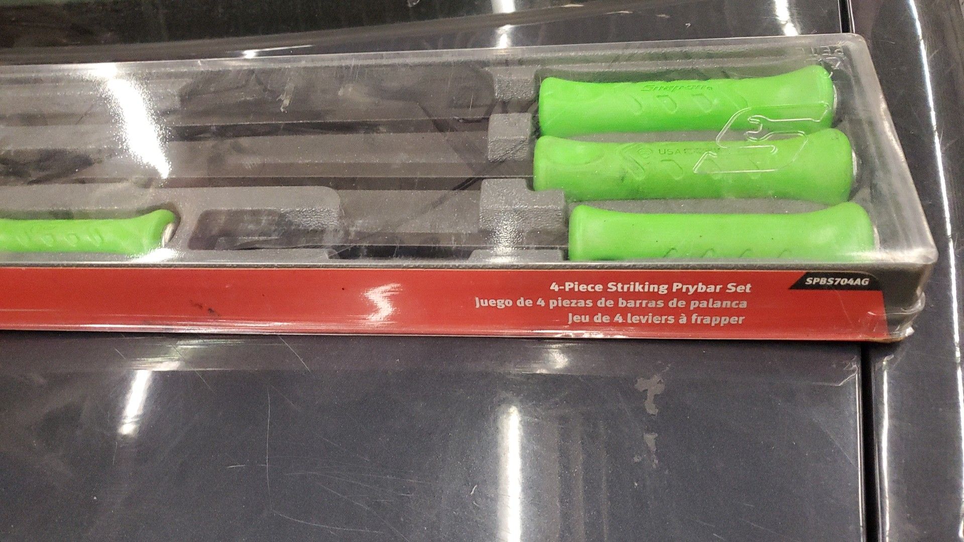Snap on 4 piece striking pry prybar set SPBS704AG
