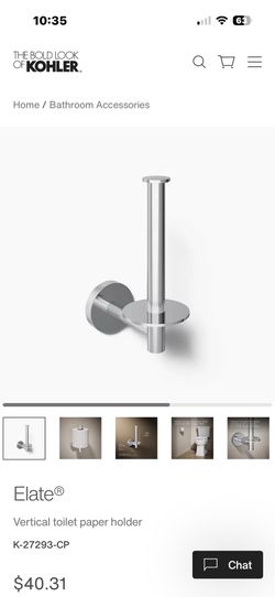 Kohler Elate toilet paper holder, chrome