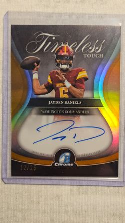 2026 Bowman Chrome Football-Jayden Daniels Timeless Touch On-Card Autograph /25