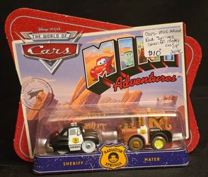 Disney Pixar World of Cars Mini Adventures Radiator Springs Sheriff & Mater