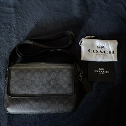 COACH Charter Flap Crossbody 24 Leather Shoulder Bag Unisex