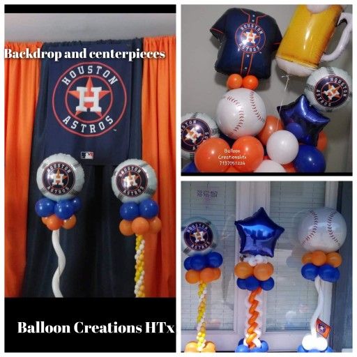 Astros Baseball Balloon Decorations