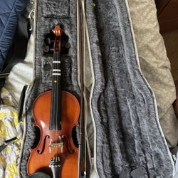 Violin with Case and Bow