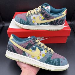 Size 9 - Nike Dunk Low SP Lemon Wash Community Garden 2020