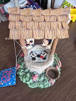 Hallmark Disney Mickey & Minnie Wishing Well Figurine