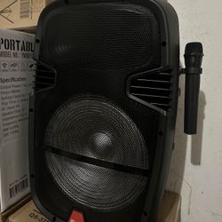 Rechargeable Speaker With Wireless Mic 