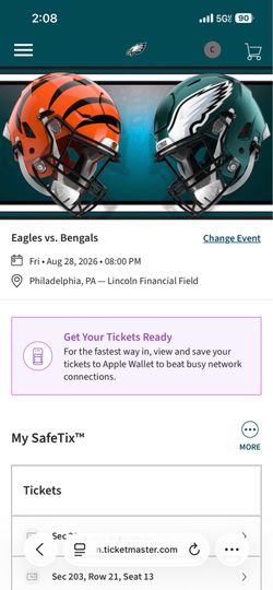 Pair of Tickets to Cincinnati Bengals vs. Philadelphia Eagles