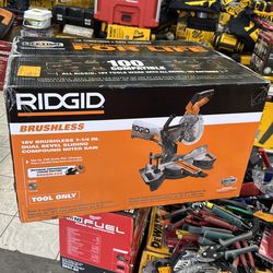 RIDGID 18V Brushless Cordless 7-1/4 in. Dual Bevel Sliding Miter Saw (Tool Only)