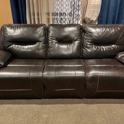 Leather 3 Seater Sofa