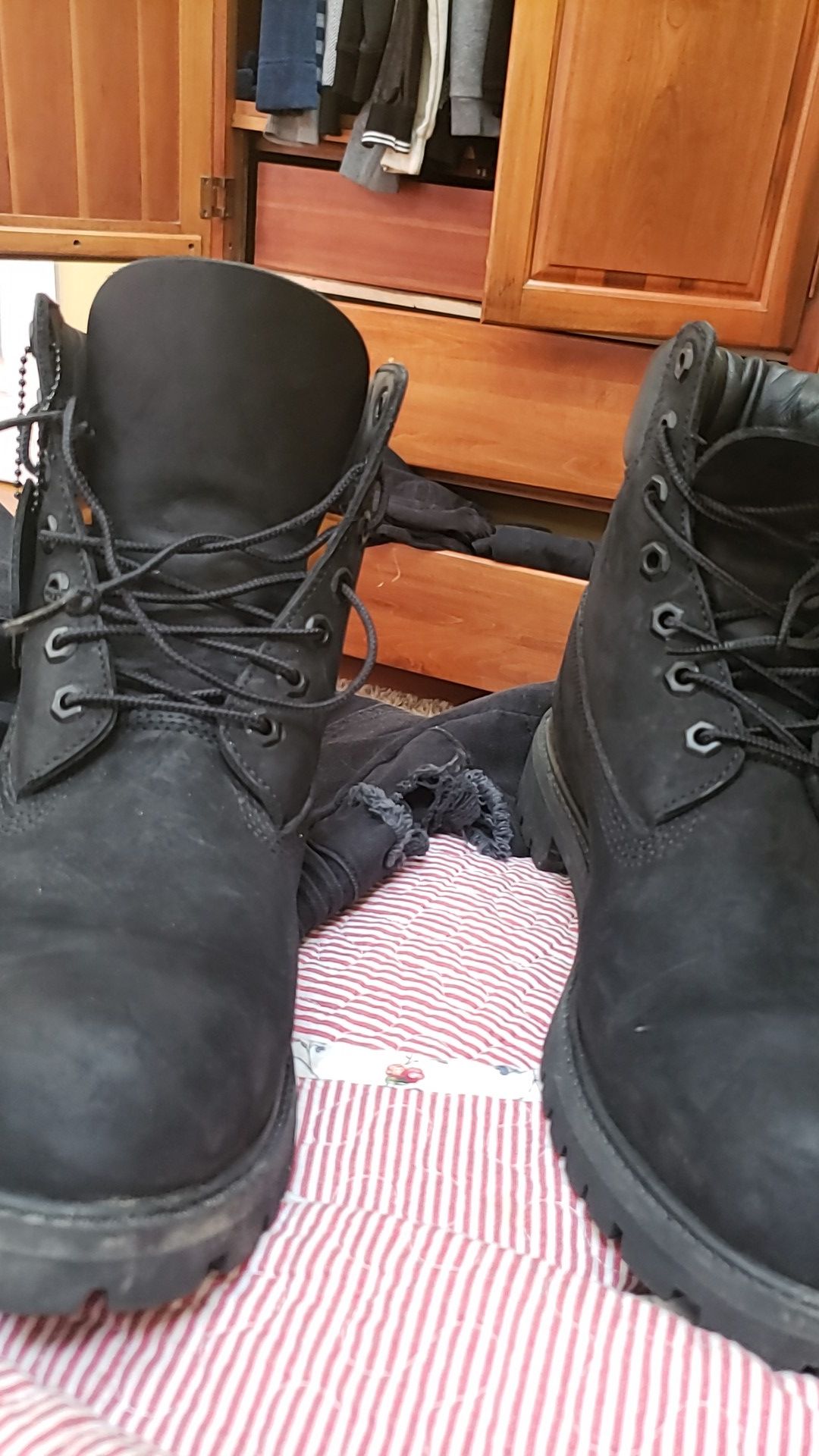 Men's timberland waterproof Boots Black 10073  ￼