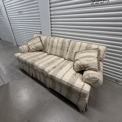 Antique Floral White Sofa Couch In Great Shape